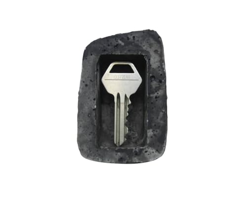 Schlüsselversteck Stein-Optik– Versteckstein mit Geheimfach für Ersatzschlüssel, täuschend echt & wetterfest, ideal für Garten, Haus & Reise