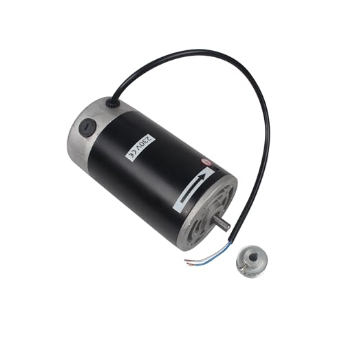 RATTMMOTOR Brushed Motor 600W 110V 220V Mini Lathe Motor 6000RPM, Brushed DC Spindle Motor with Timing Pulley Wheel for Metal Lathe Machine Motor Replacement Part Accessories CJ0618 (220V)