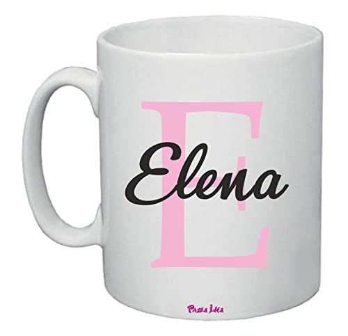 Regali Pazza idea Tazza Mug Personalizzabile Elena - 300ml - Ceramica di Alta Qualità - Elegante e Romantico - Regalo per Coppie - Collezione Innamorati