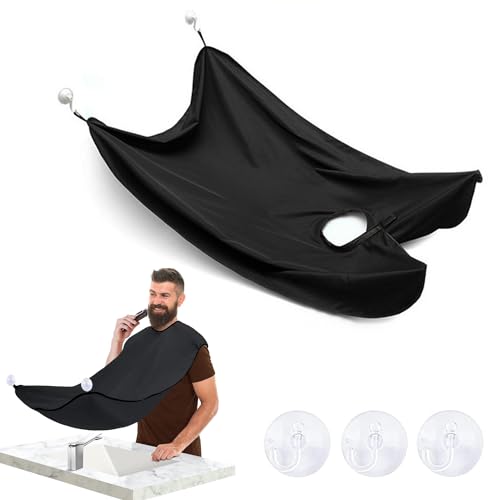 1 Stück Bartlätzchen, Barttrimmschürze, Rasierumhang, Rasur Fellpflege Schürze, Barthaarfänger,...