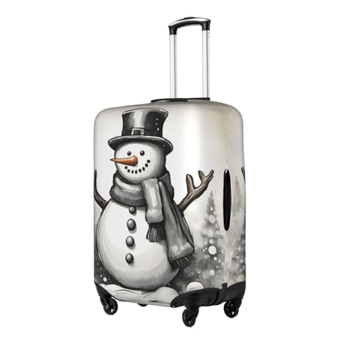 Christmas Snowman 1 Tsa Approved Luggage Cover For 18-32 Inch Suitcases Scratch-Resistant Stretch Luggage Cover2
