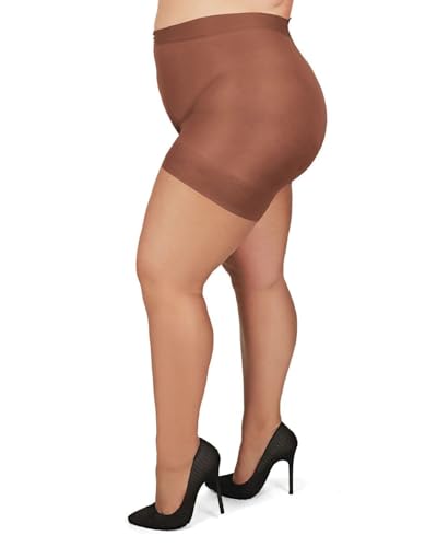 Image of MeMoi Plus Size Curvy Ultra Sheer Control Top Pantyhose