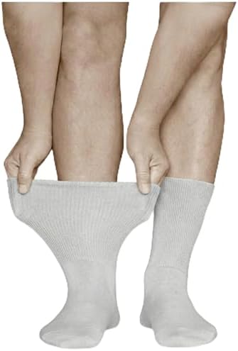 Calzini Diabetici Uomo In Cotone – Senza Cuciture, Morbidi, Non Stringono, Taglia 40-46 (3/6/12 Paia)