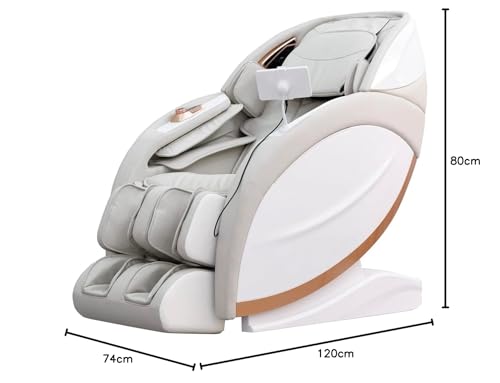 Image of SOBO Faux Leather Relaxmax Massage Chair | Full Body SL Track Recliner | Zero Gravity, Heat, Foot Rollers | Pain Relief For Back, Neck, Legs, Brown