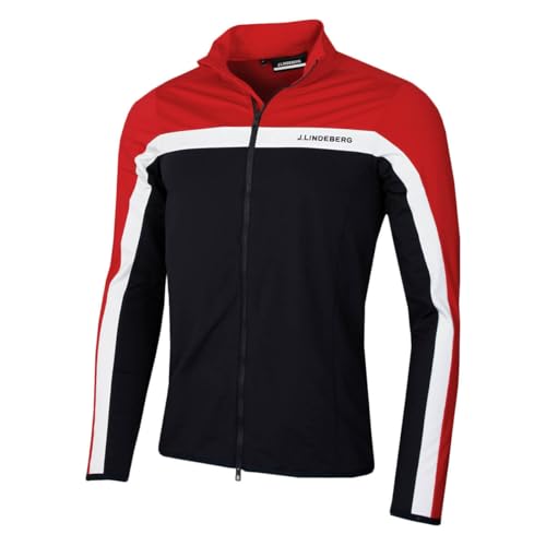 J.Lindeberg Men's Jarvis Mid Layer Full Zip Wicking Golf Sweater