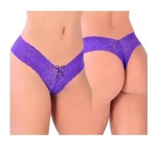 Kit 5 Calcinhas Rendada Fio Sensual Lingerie Revenda (M, Sortidos)