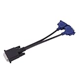 DVI-I to Dual VGA Female Video Cable Adapter
