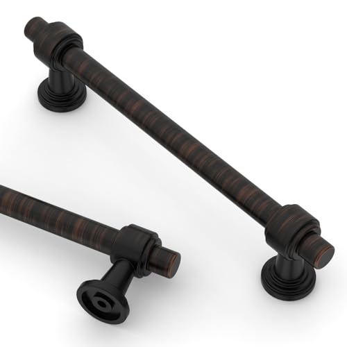 Asidrama 10 Pack 5 Inch(128mm) Oil Rubbed Bronze Kitchen Cabinet Handles, Cabinet Pulls Kitchen Cabinet Hardware for Cupboard Drawer Pulls