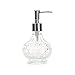 Dispensador de jabón de cristal de UPKOCH rellenable vacía botella de bombeo vintage de mano champú jabón recipiente cocina baño hotel lavabo (blanco)