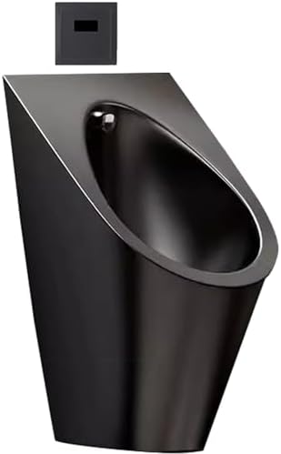 304 Stainless Steel Wall-Mounted Urinal with Smart Sensor Flush, High Efficiency Vertical Urinal for Hotels & Schools, Overflow Design, Durable Silver Finish