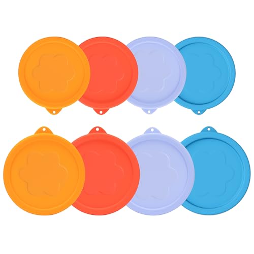 Image of LUVCOSY 1 Cup 2 Cup Round Silicone Replacement Lids for Pyrex 7202-PC, 7200-PC Glass Bowls, 8 Pack, Microwave & Dishwasher & Freezer Safe (Container not Included)