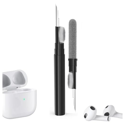 Cleaner Kit for Airpods Pro 1 2 3 4, Multi-Function Cleaning Tool with Brush Flocking Sponge for iPad iPhone,Earbuds,Wireless Earphones,Bluetooth Headphones Case,Camera,Laptop,Black