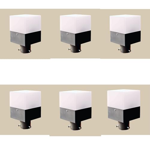 Image of Outdoor Pole Light for Home Decorative Exterior /Outdoor Light /Gate Light /Garden Lamp /Pillar Lamp /Gardner Lights, Grey (Pack of 6)