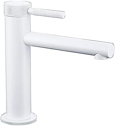 Robinet de salle de bain en laiton or et blanc | Mitigeur lavabo chic