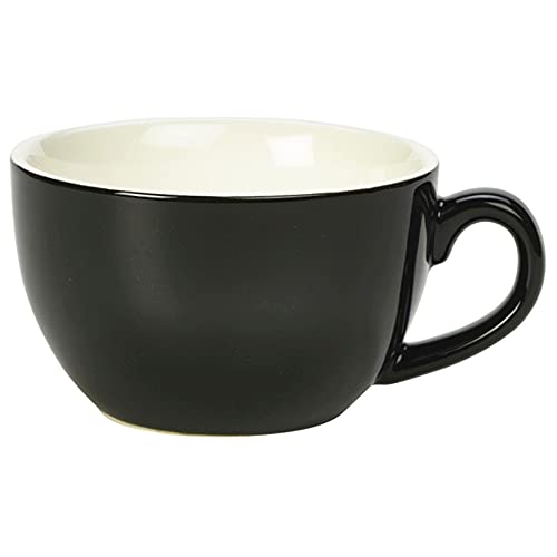 Image of Genware Bowl Shaped Cup Black 6oz/170ml, Pack of 6