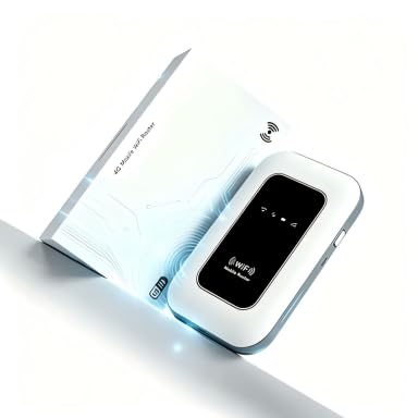 Routeur WiFi 4G/5G Portable Taille de Paume, Modem Mobile Débloqué Tous Opérateurs, Connexion Jusqu'à 20 Appareils, Débit Rapide pour Voyages, Télétravail et Camping en Europe