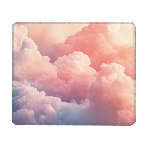 ASDJHFABKY Gaming-Schreibtischunterlage mit farbigen Wolken, niedliches...