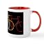 White/Red Inside - Three Bicycles On Black Mug