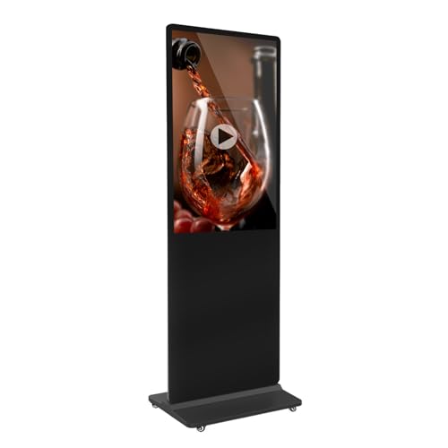 Image of Digital Signage Displays 43 inch Floor Standing Digital Kiosks Advertizing Display IPS Full HD LCD Screen Interactive Advertizing Totem with Auto Media Player, Android OS