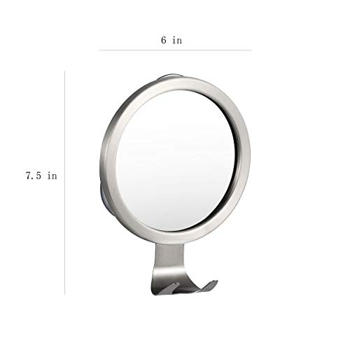 Ettori Shower Mirror Fogless, Shaving Mirror for Shower with Razor Holder & Powerful Lock Suction - Thumbnail 2
