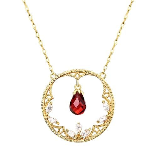 Collier en argent sterling 925 doré avec topaze naturelle et pierres précieuses de mariage