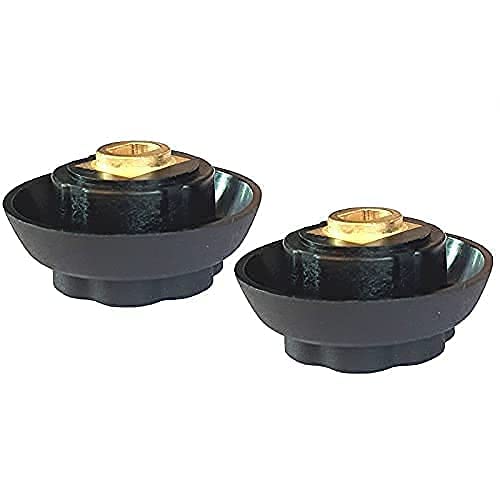 Two Silvercrest 7-tooth coupling gears, bottom view showing the shaft