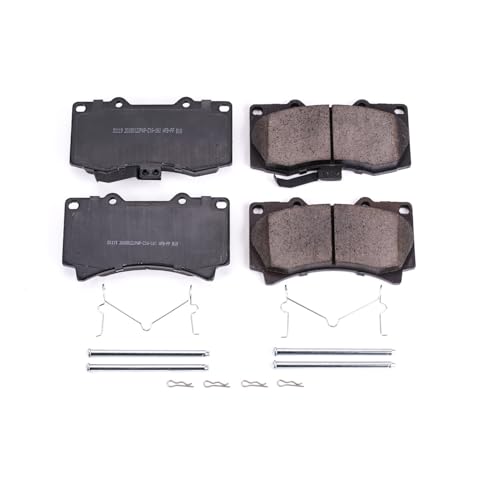 Image of PowerStop Front Brake Pads for Hummer H3 2006-10 | Hummer H3T 2009-10 - Z17 Ceramic Brake Pads with Installation Hardware, 17-1119