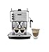 De'Longhi Scultura ECZ351.W Macchina da Caffè Espresso Manuale e Cappuccino, Utilizzabile con Caffè in Polvere e Cialde E.S.E., Spegnimento automatico, Caldaia acciaio inox, Serbatoio 1,4L, BIANCO