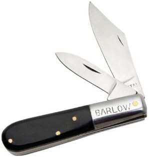 Barlow Black Handle Double Blade Folding Knife