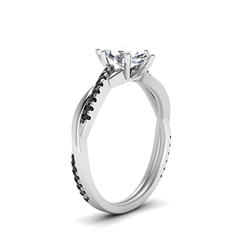 Image of 55Carat Choose Your Gemstone Dainty Infinity Twist Diamond CZ Ring Sterling Silver Marquise Shape Engagement Rings Everyday Jewelry Wedding Jewelry Handmade Gifts for Wife US Size 4 to 12