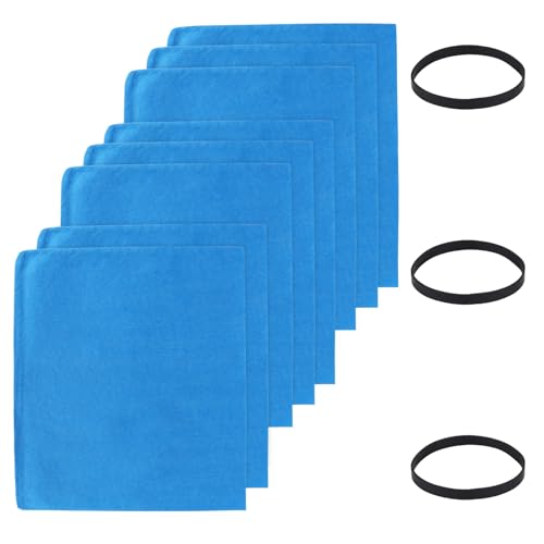 Shop Vac Filter Bags for Stanley 1 2 3 4 5 6 gallon Wet/Dry Vacuum SL18129 SL18116P SL18115P SL18115 SL18130 SL18116 Part# 25-1217 with 3 Retaining Bands (8 Pack)