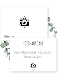 Fotoaufgaben Hochzeit – 100 Karten mit 90 kreativen Aufgaben + 10 Blanko-Karten, nachhaltig produziert und in modernem, schlichtem Design | Perfektes Hochzeitsspiel für Gäste