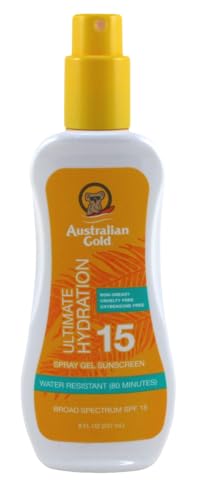 Australian Gold SPF#15 Spray Gel Ultimate Hydration 8 Ounce (Pack of 3)