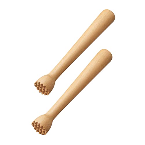 VALICLUD 2Piezas Muddler Haya Cócteles y Especias de Unidades Herramienta Multifuncional Triturar y Bares y Cocina