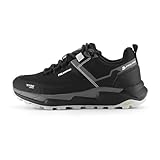 Alpine Pro QEDE - Botas de senderismo unisex, para invierno, deportivas, trekking, ocio, ciudad y exterior, antibacterias, refuerzo de la parte del talón del zapato, Negro , 43 EU