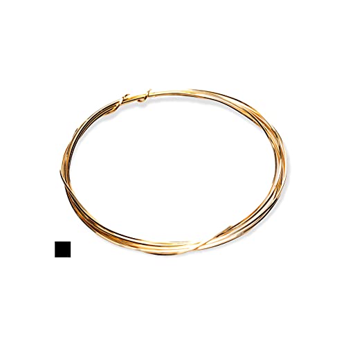 Alambre de oro amarillo cuadrado y blando de 15 pies, ideal para engarzar piedras en joyería