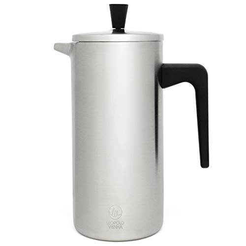 Leopold Vienna Cafetera de Doble Pared Napoli, Mate, 700 ml, Plateado