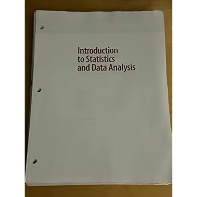 Introduction to Statistics and Data Analysis