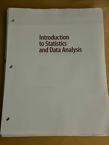 Introduction to Statistics and Data Analysis 130586199X Book Cover
