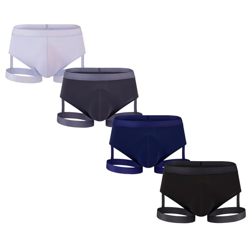 QiaTi Mens Jockstrap Underwear Ice Silk Jock Straps Breathable Athletic Supporter Men's Briefs Hot Sport Stretchy Underpants2