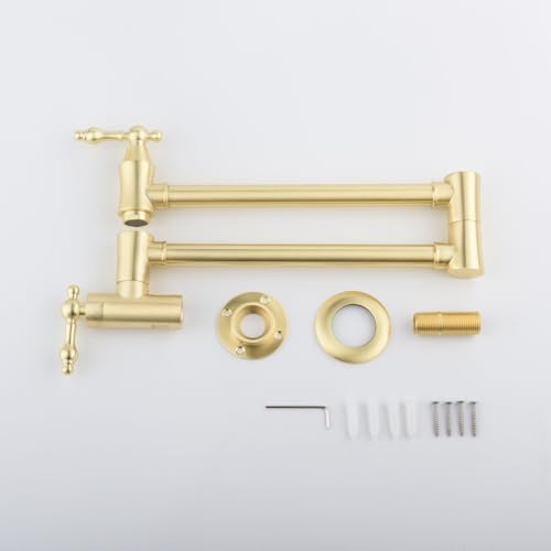 Robinet de remplissage mural or brossé pour éviter de porter les casseroles - 4