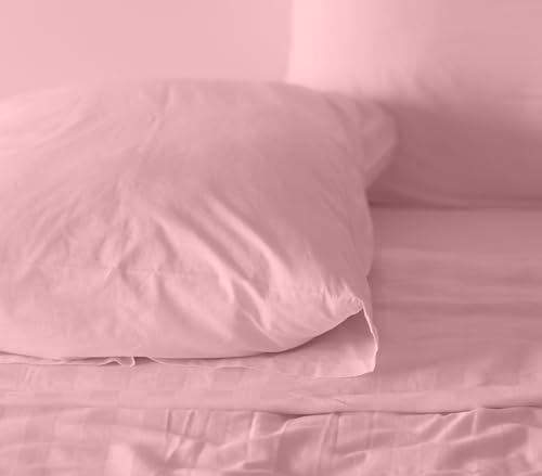 RUVANTI 100% Cotton Percale Sheets Full Size – Crisp Cooling Bed Sheets for Hot Sleepers, Deep Pocket 16”, Soft Breathable & Durable Hotel-Style 4 Piece Set, Bridal Rose by RUVANTI - Image 9