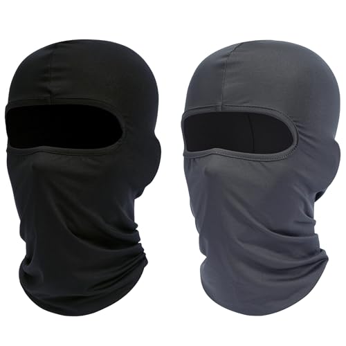 Image of ROXUN Balaclava Ski Mask, 2 Pack Summer Motorcycle UV Protection Shiesty | Cooling, UPF 50+, Unisex, Windproof, Face Mask, Neck Gaiter, Versatile Use