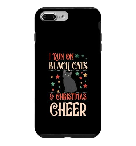 I Run On Black Cats And Christmas Cheer �}�b�`���OX-Mas Squad �X�}�z�P�[�X iPhone 7 Plus/8 Plus �p