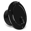 Porscan RV 5 Inch Round Electric Cable Hatch for 30 and 50 Amp Cords, RV Power Cord Cable Hatch Cover Compatible with Coleman Jayco Pop-Up Camper Travel Tent Trailer Motorhome (Black)
