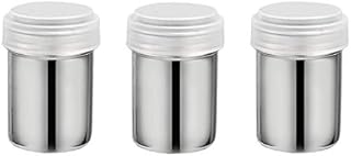 3 Pieces Stainless Steel Sifter Lid Shaker with Cap Chocolate Cocoa Flour Icing Sugar Coffee Powder Filters, for Cocoa Powder Chocolate Powder Sugar Cinnamon Flour Salt Spice for Baking Cooking