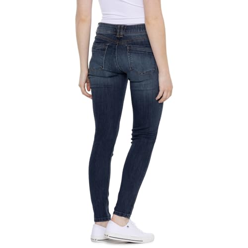 Democracy Women's Ab Solution Straight Leg Jean, Destruction Indigo, 102