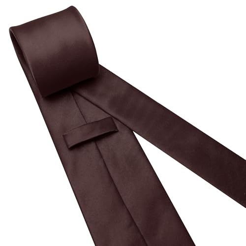 Image of JEMYGINS Solid Color Tie Mens Necktie for Business and Wedding