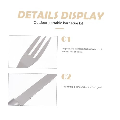 Matériel de cuisson pour camping et kit outils de barbecue complet pour repas en plein air - 5