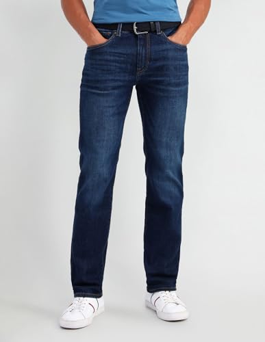Image of Harold Slim Straight Fit Blue Jeans